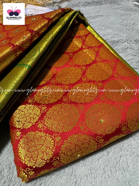 Semi Kanjivaram silk mix saree