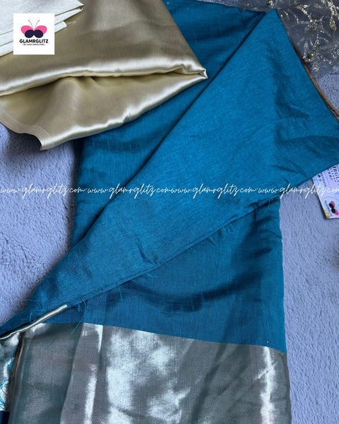 Silk noil saree