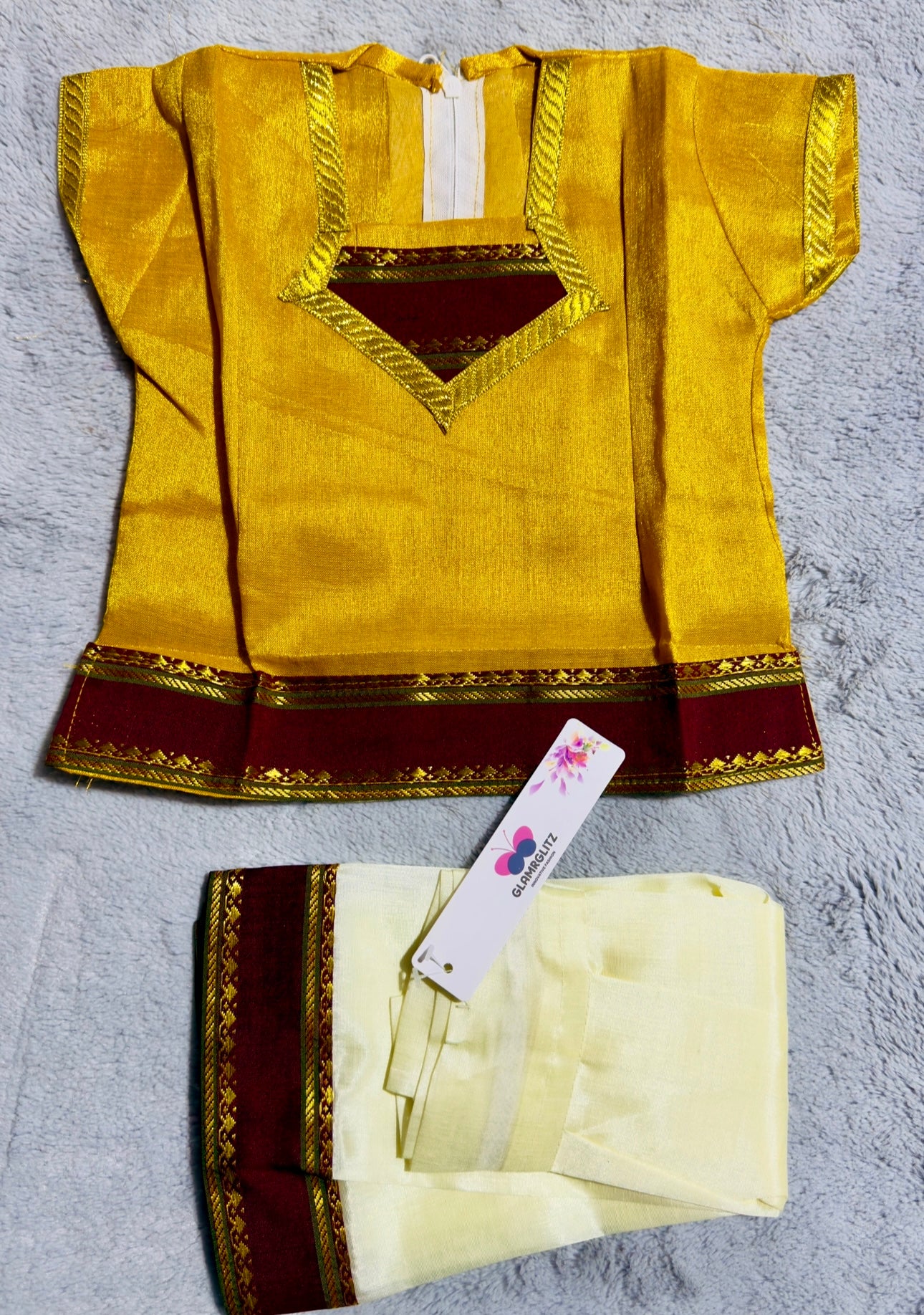 Baby TISSUE SOFT SILK PATTU PAVADAI