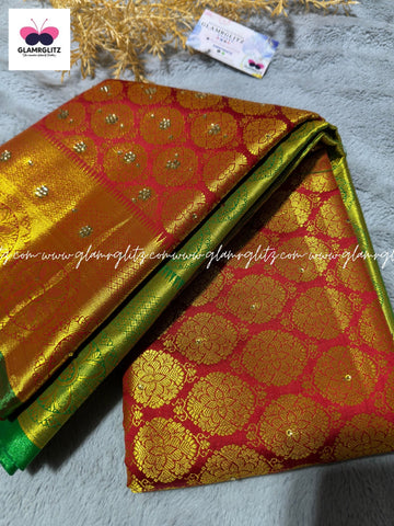 Semi Kanjivaram silk mix saree