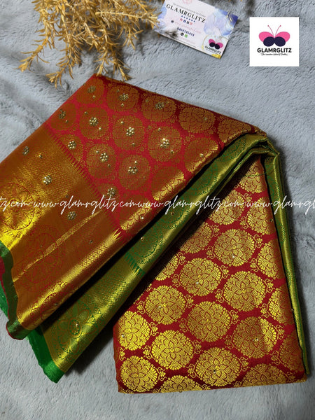 Semi Kanjivaram silk mix saree