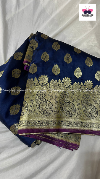 Litchi silk Gold jari saree