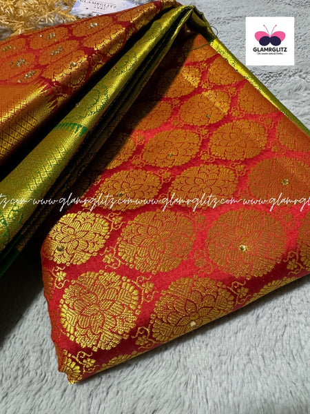 Semi Kanjivaram silk mix saree