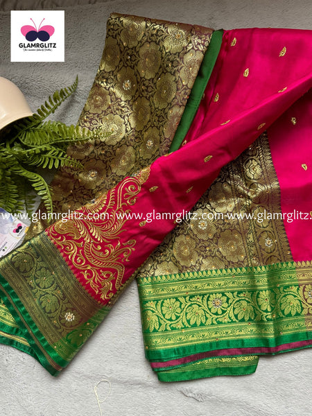 Banarsi stain saree With work