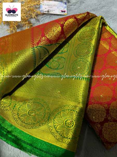 Semi Kanjivaram silk mix saree