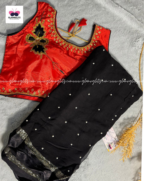 Chiffon saree  with blouse