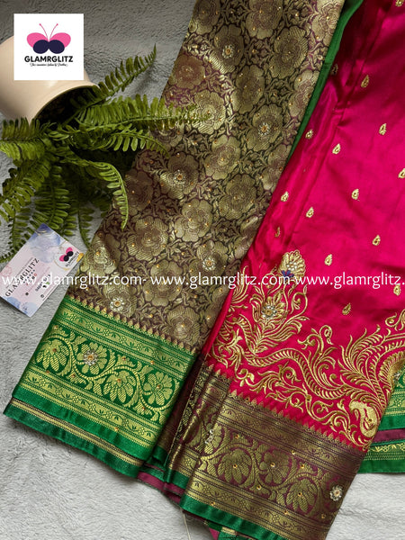 Banarsi stain saree With work