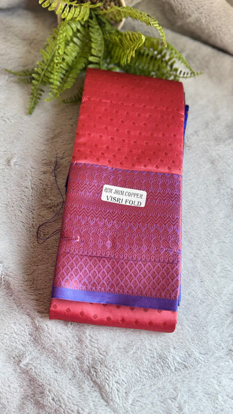 Soft Silk Cotton Saree with 1000 Butta and Contrast Blouse