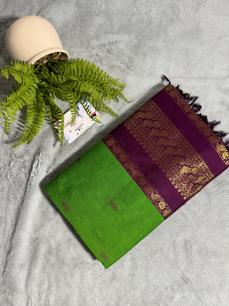 Purely Traditional Kalyani Cotton (silk mix )