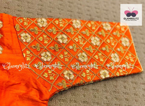 Embroidery work saree  Blouse