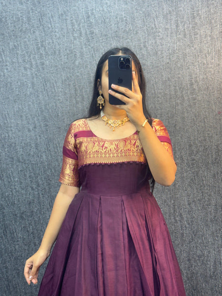 Narayanpet Silk Gown with Dupatta