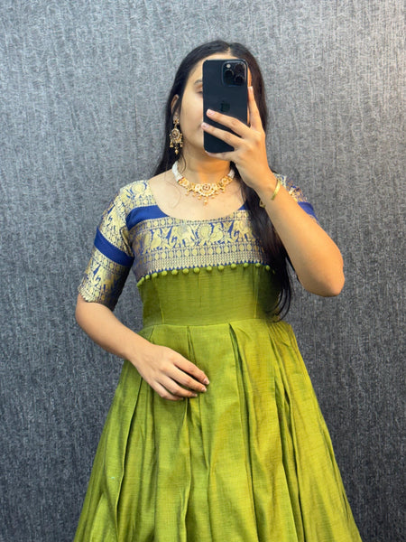 Narayanpet Silk Gown with Dupatta