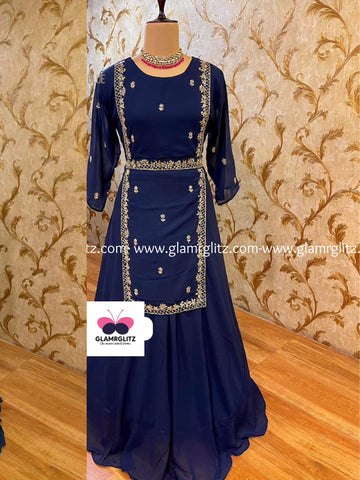 NAVY BLUE BEAUTIFUL ZARDOZI