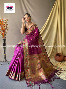 PURPLE PURE PAITHANI SILK SAREE