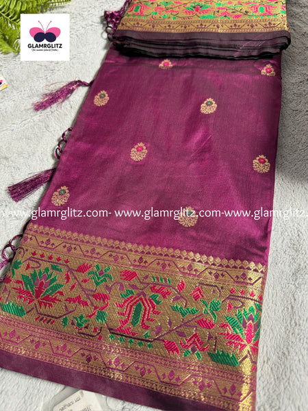 PURPLE PURE PAITHANI SILK SAREE