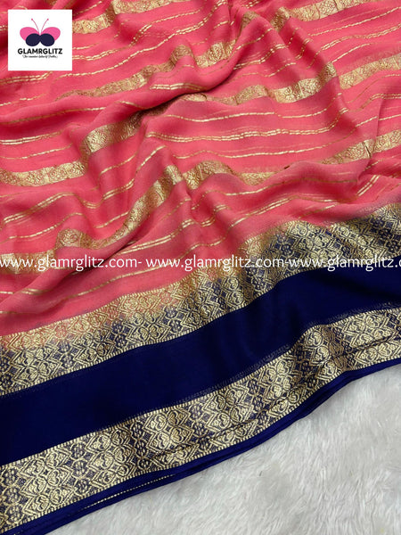 Pure viscose Georgette Saree