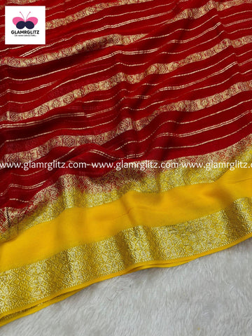 Pure viscose Georgette Saree