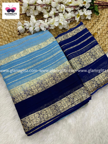 Pure viscose Georgette Saree