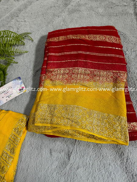 Pure viscose Georgette Saree