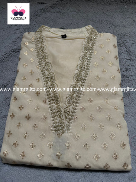 Beautiful cotton chanderi kurti