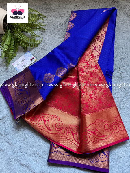 Fancy Soft - Silk Bhutta Embossed Saree