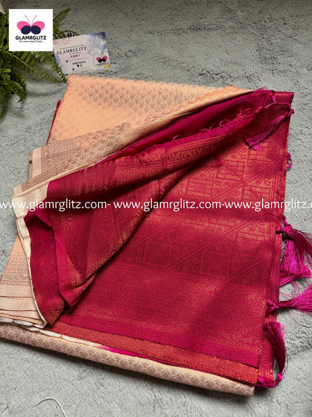 Kubera Softy Silk Saree with Aari work Blouse Pieces