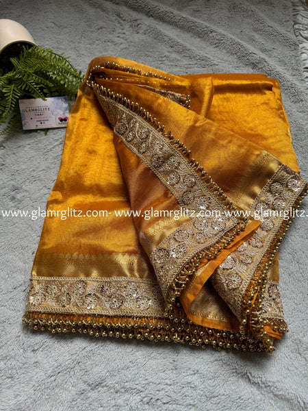 Banarasi Handloom Soft Tissue Silk Saree