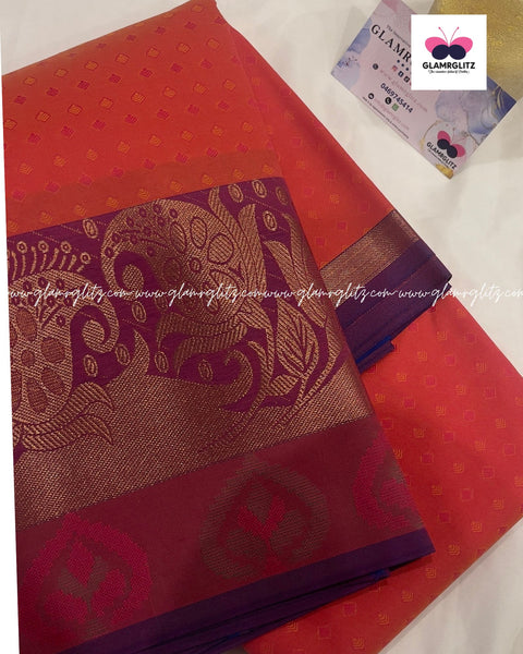 Poonthamil  banarsi Art silk saree