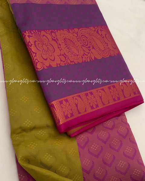 Poonthamil  banarsi Art silk saree