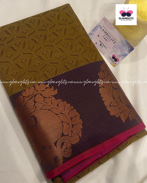 Poonthamil  banarsi Art silk saree