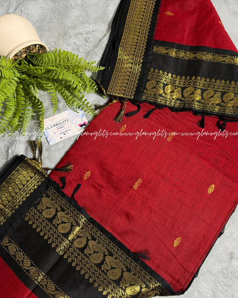 Purely Traditional Kalyani Cotton (silk mix )