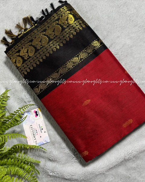 Purely Traditional Kalyani Cotton (silk mix )