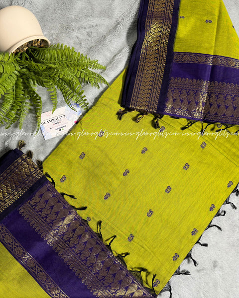 Purely Traditional Kalyani Cotton (silk mix )