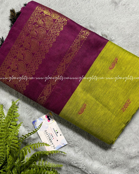 Purely Traditional Kalyani Cotton (silk mix )