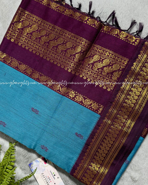 Purely Traditional Kalyani Cotton (silk mix )