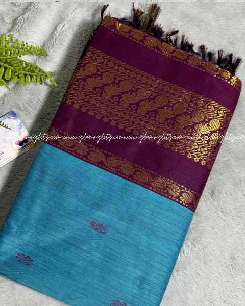 Purely Traditional Kalyani Cotton (silk mix )