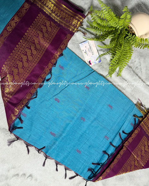 Purely Traditional Kalyani Cotton (silk mix )