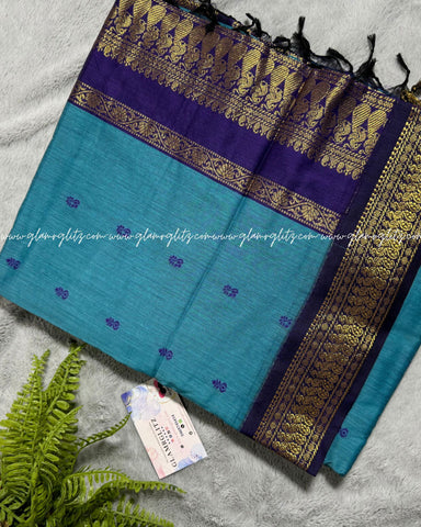 Purely Traditional Kalyani Cotton (silk mix )