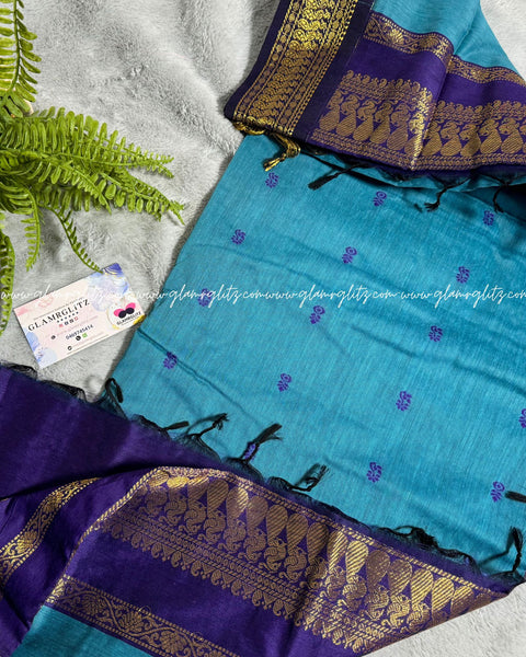 Purely Traditional Kalyani Cotton (silk mix )