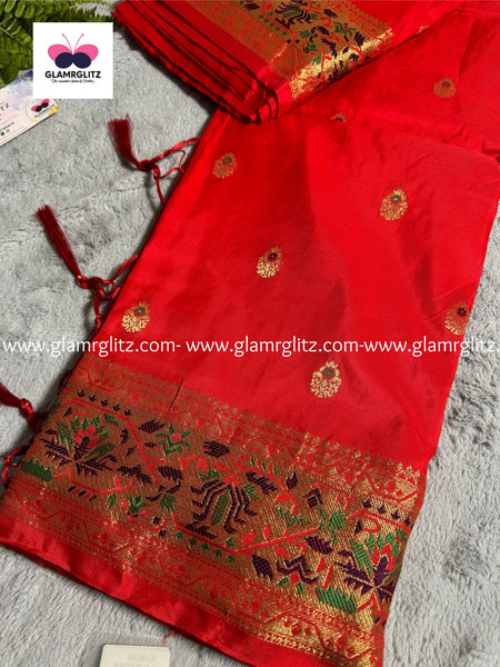 RED PURE PAITHANI SILK SAREE