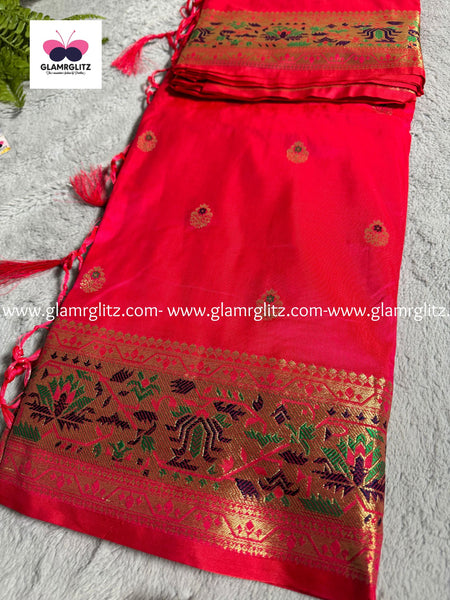 PINK PURE PAITHANI SILK SAREE