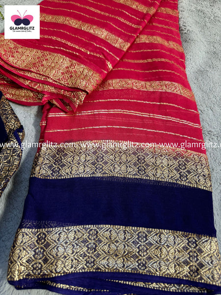 Pure viscose Georgette Saree