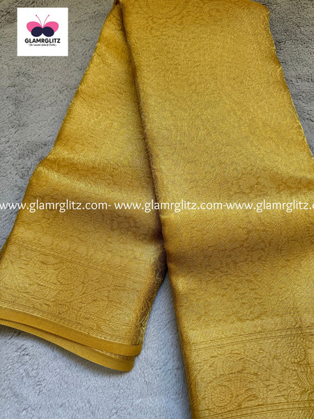 Gold tissue saree