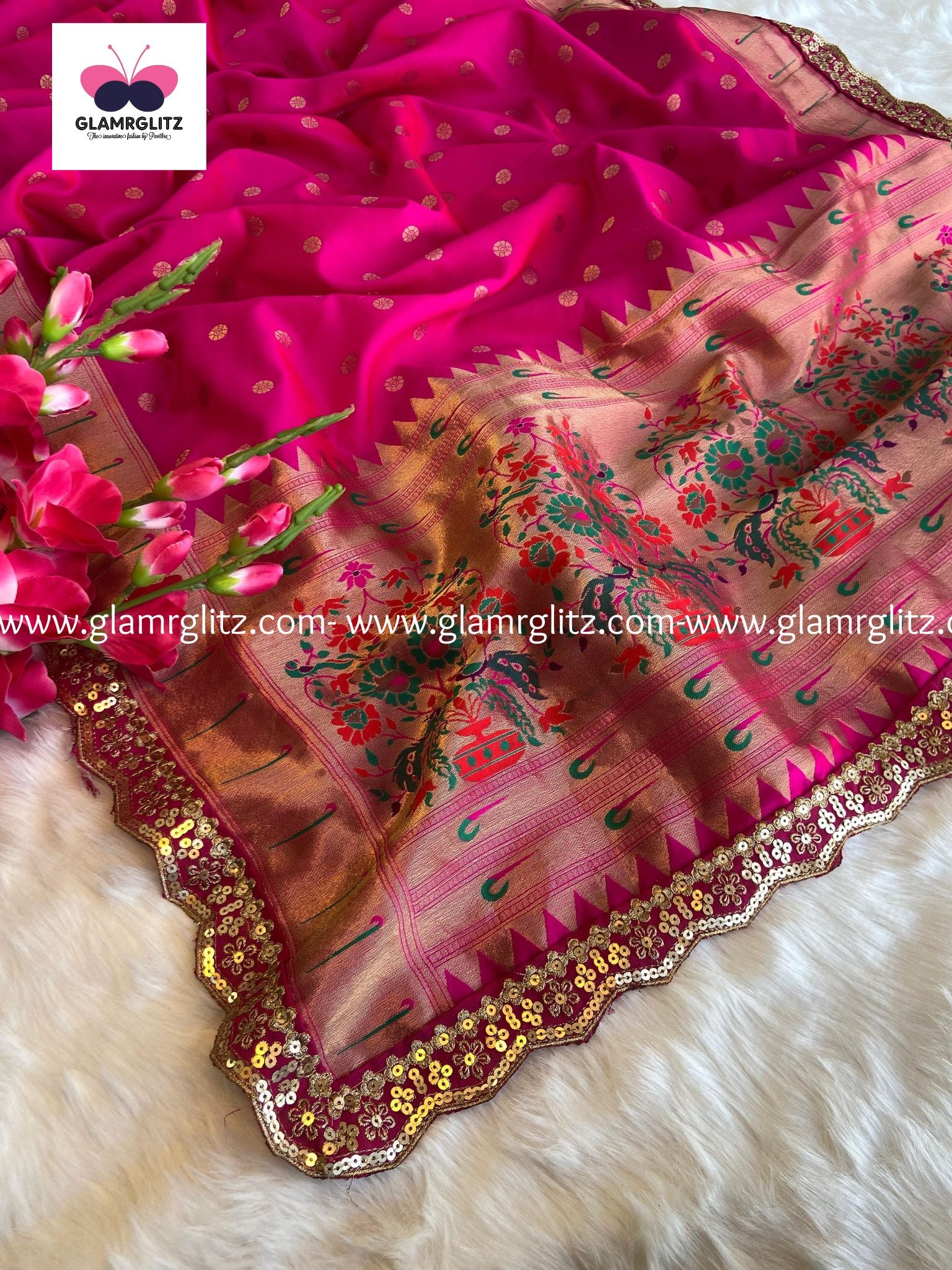 PAITHANI DUPPTA WITH LACE