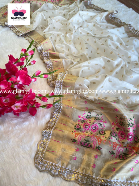 PAITHANI DUPPTA WITH LACE