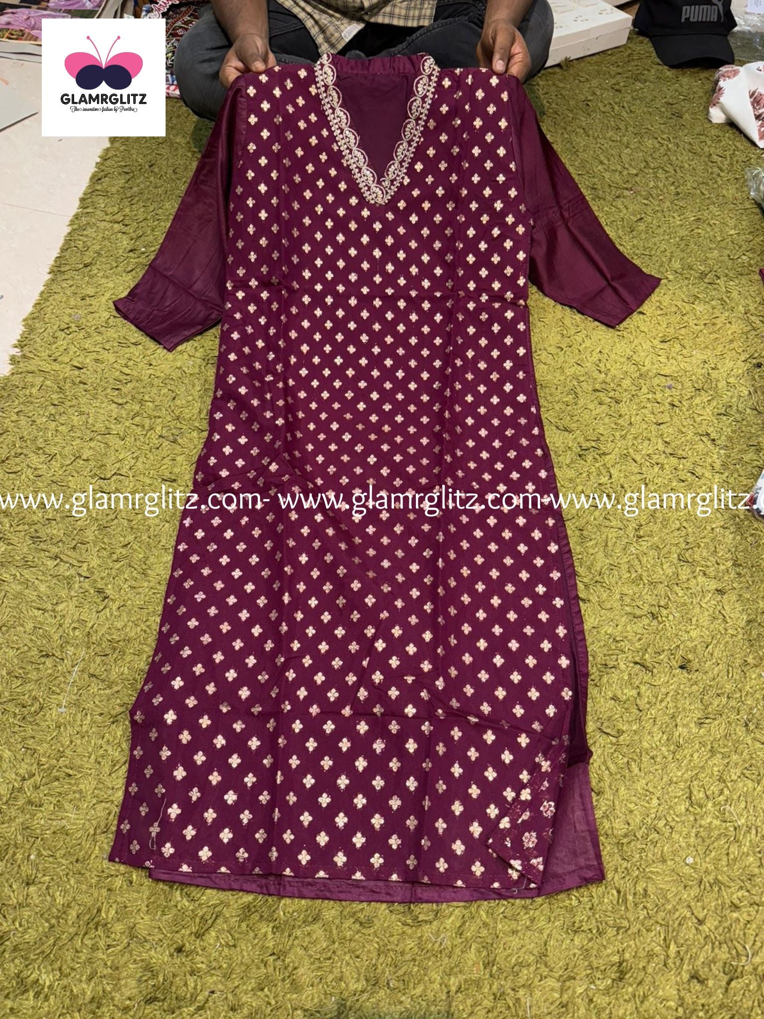 Beautiful cotton chanderi kurti