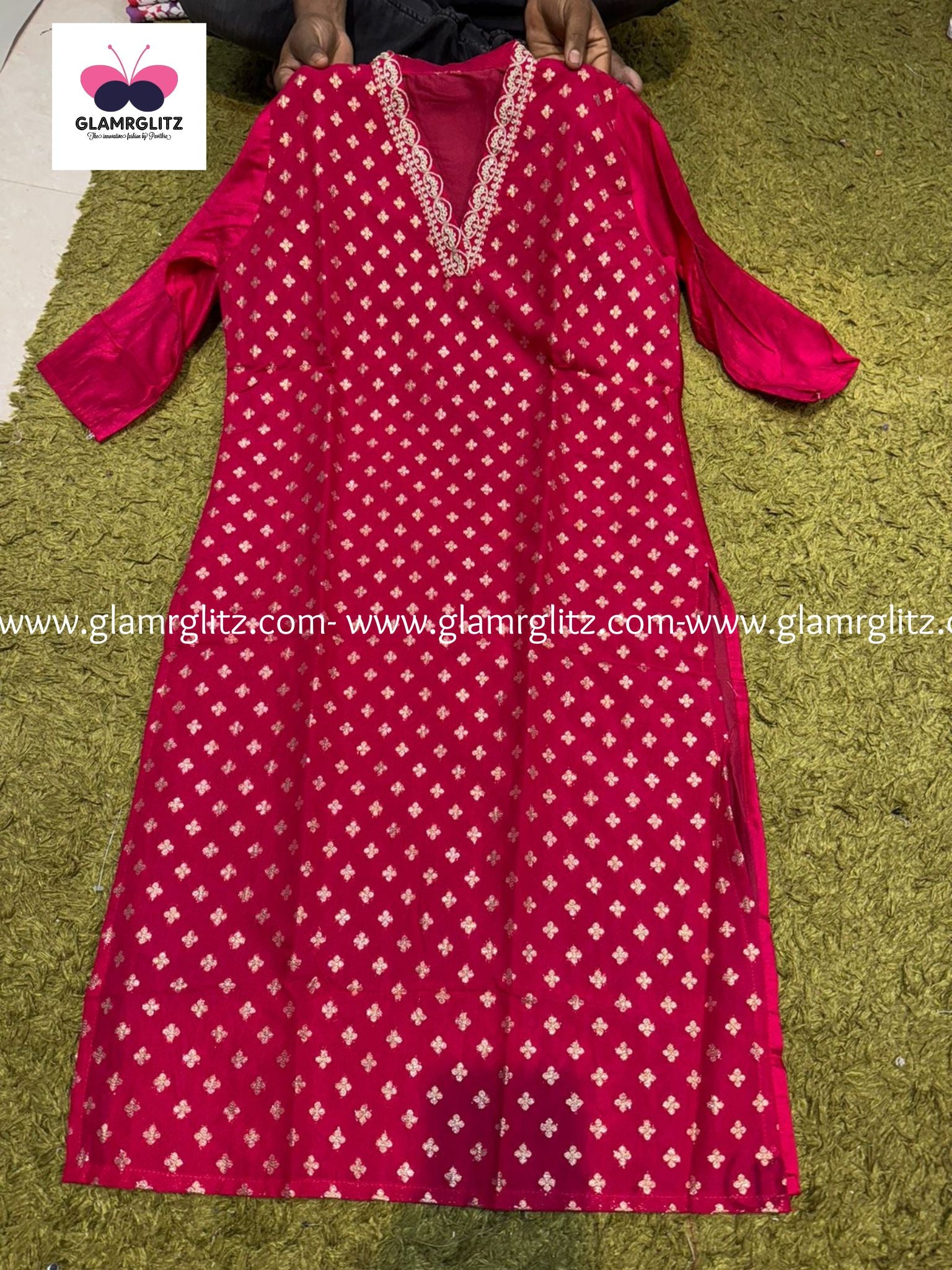 Beautiful cotton chanderi kurti