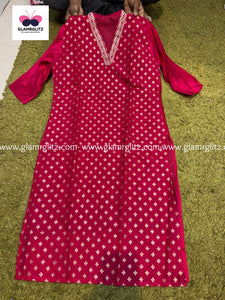 Beautiful cotton chanderi kurti