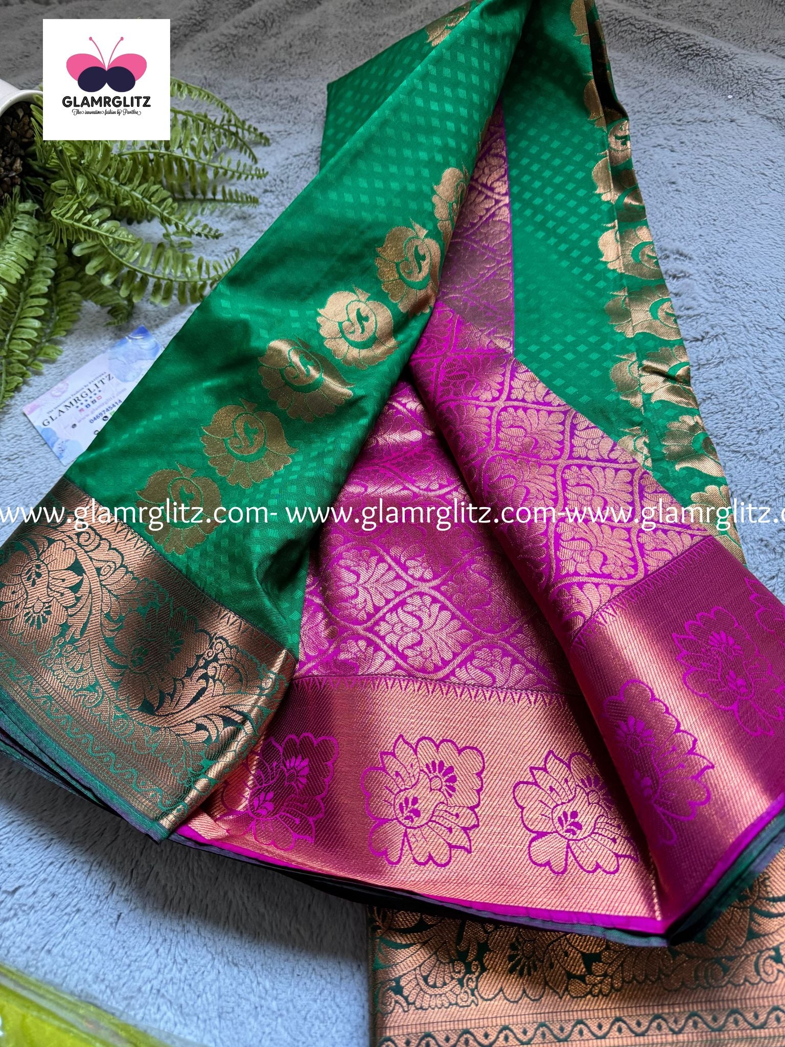 Fancy Soft - Silk Bhutta Embossed Saree