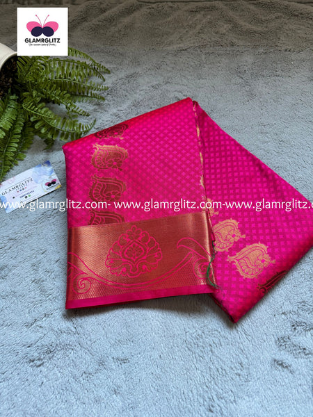 Fancy Soft - Silk Bhutta Embossed Saree